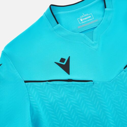 UEFA 2023/25 scheidsrechtersshirt neonblauw voor vrouwen KM - Afbeelding 6