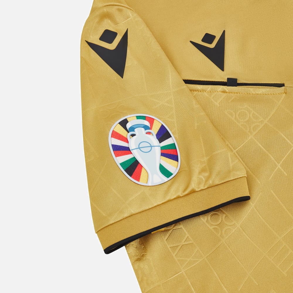 UEFA EK 2024 Scheidsrechter shirt - Goud GLD - Korte Mouwen - niet leverbaar door Macron - - Afbeelding 4