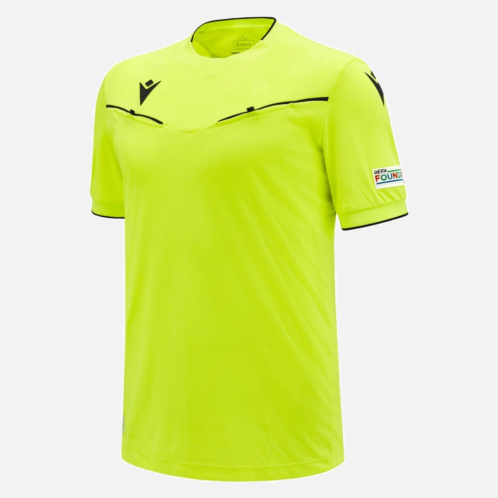 UEFA EK 2024 Scheidsrechter shirt - Neon Geel NYL - Korte Mouwen
